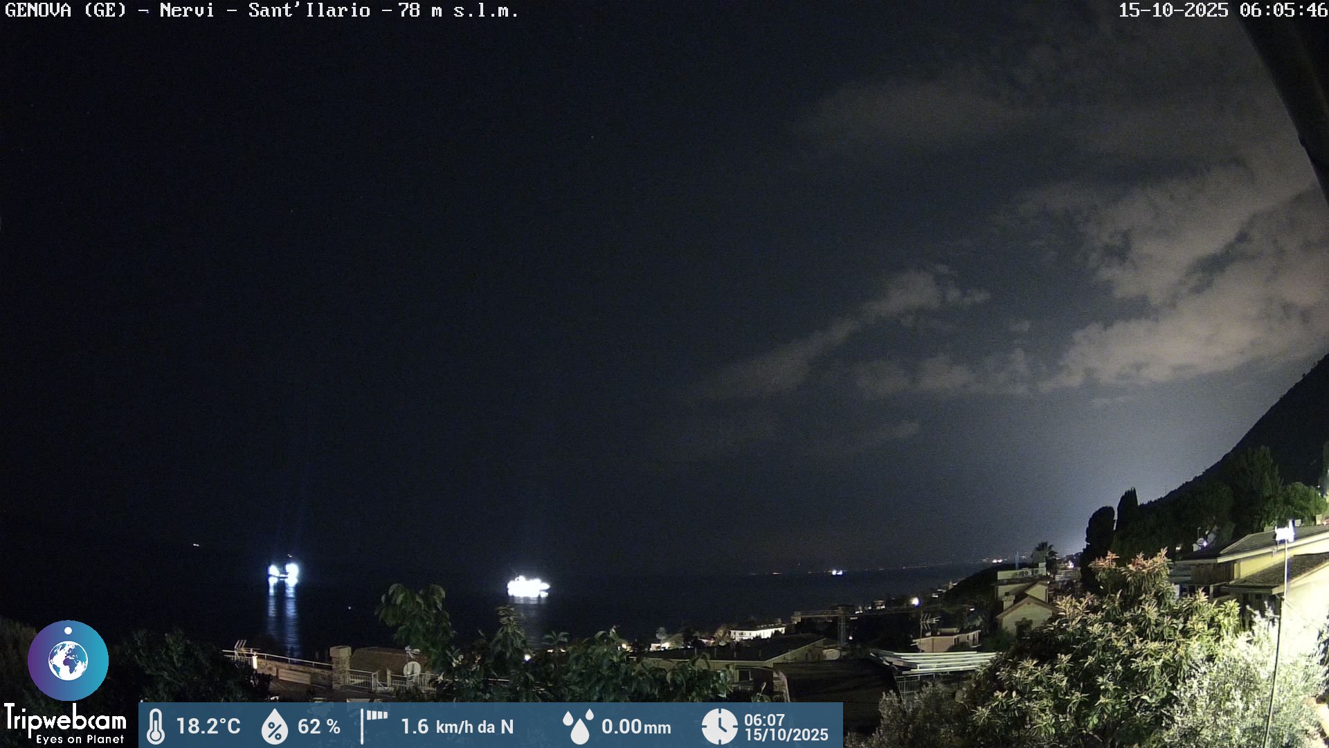 Webcam di Genova Nervi - Colle degli Ulivi