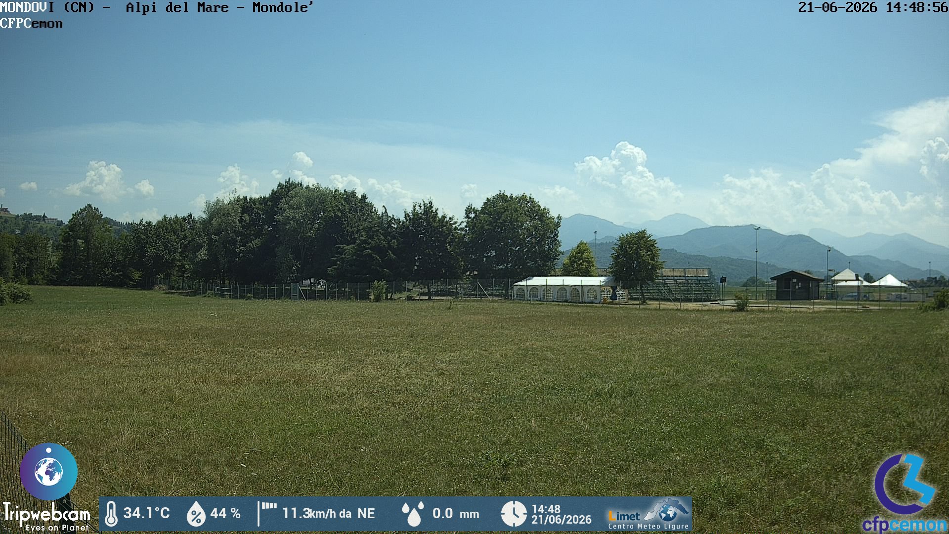 immagine della webcam nei dintorni di Lurisia Terme Monte Pigna: webcam Mondovì