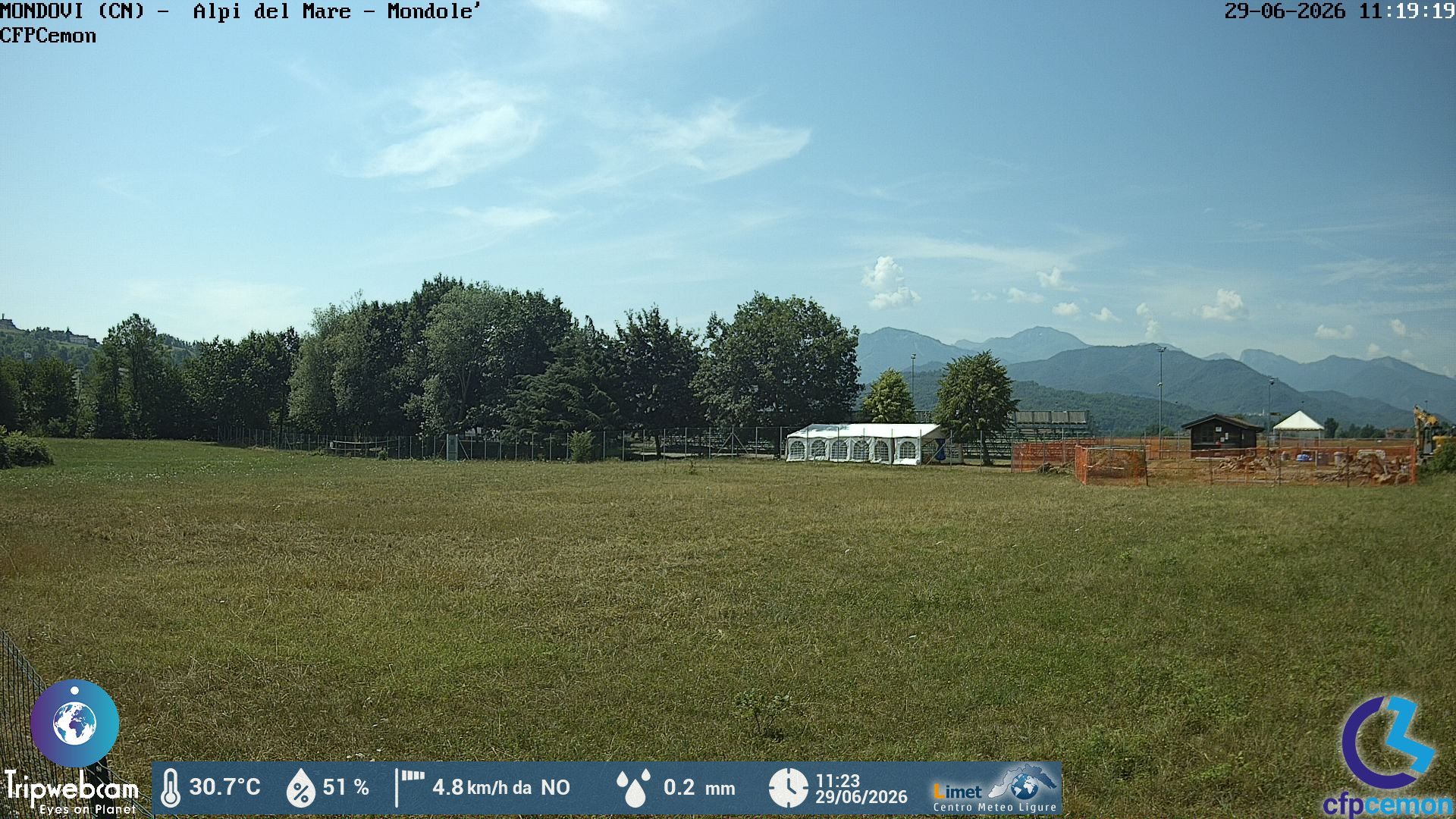 immagine della webcam nei dintorni di Villanova Mondovì: webcam Mondovì