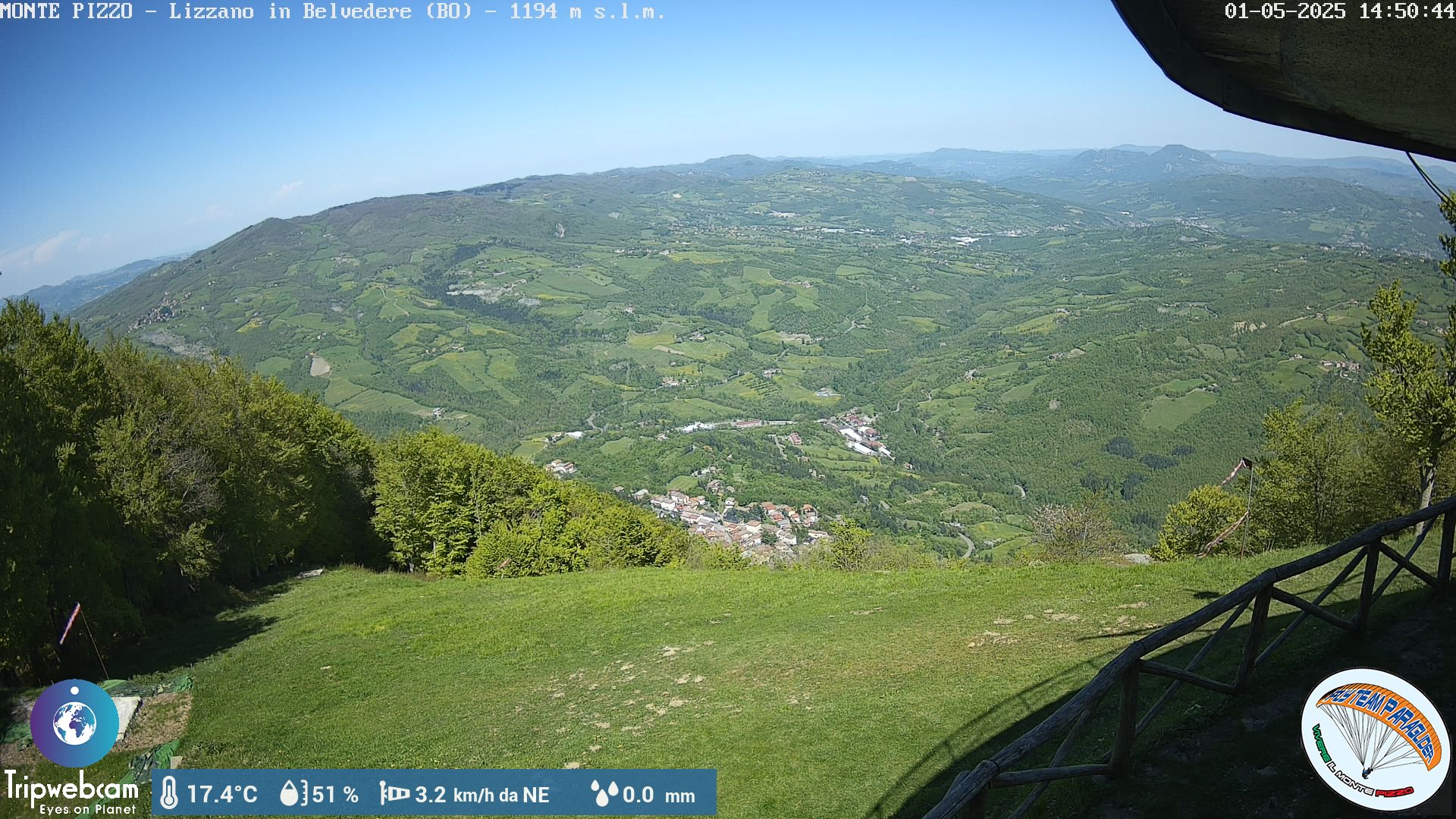 Immagine webcam della della stazione meteo Monte Pizzo (BO) - Parco Corno alle Scale